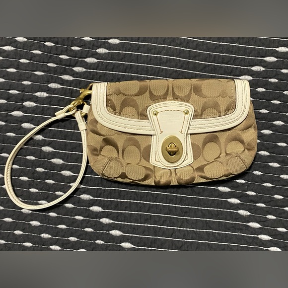 Coach Handbags - Coach Legacy Signature Flap Wristlet